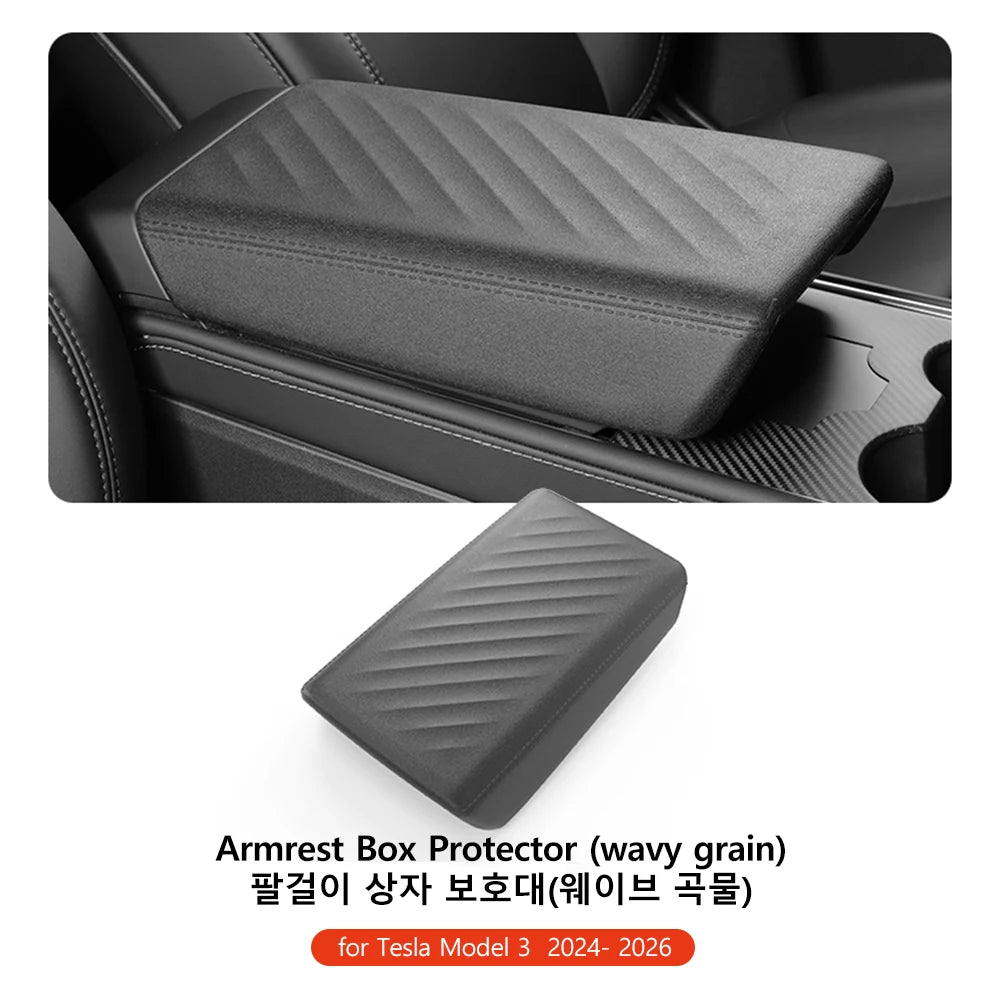 TPE Armrest Cover for Tesla Model Y Juniper Model YL and Model 3 Highland Center Console Protector