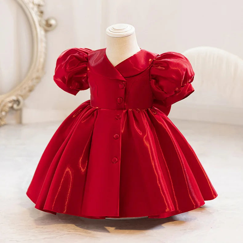 Luxury Princess Dress for Girls - Premium Fluffy Tulle Ball Gown Flower Girl Wedding Dress + Birthday Party Gown