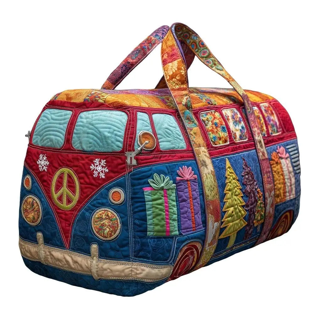 3D Printed Quilted Travel Duffle Bag Boho Overnight Yoga Tote