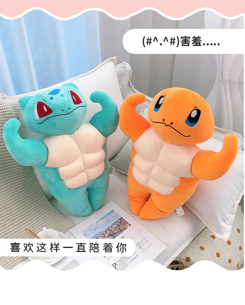 Muscle Pokémon Bulbasaur Charmander Plush Stuffed Pillow