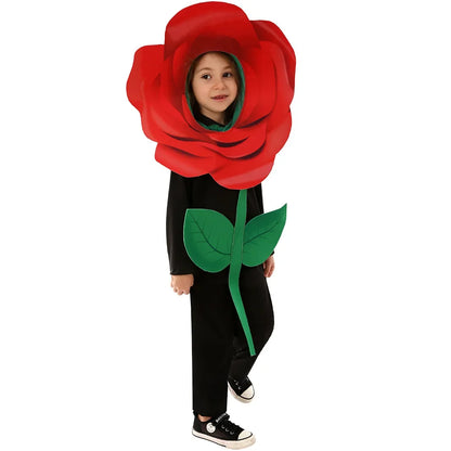 carnival plant party dress rose flower Valentine's Day cos