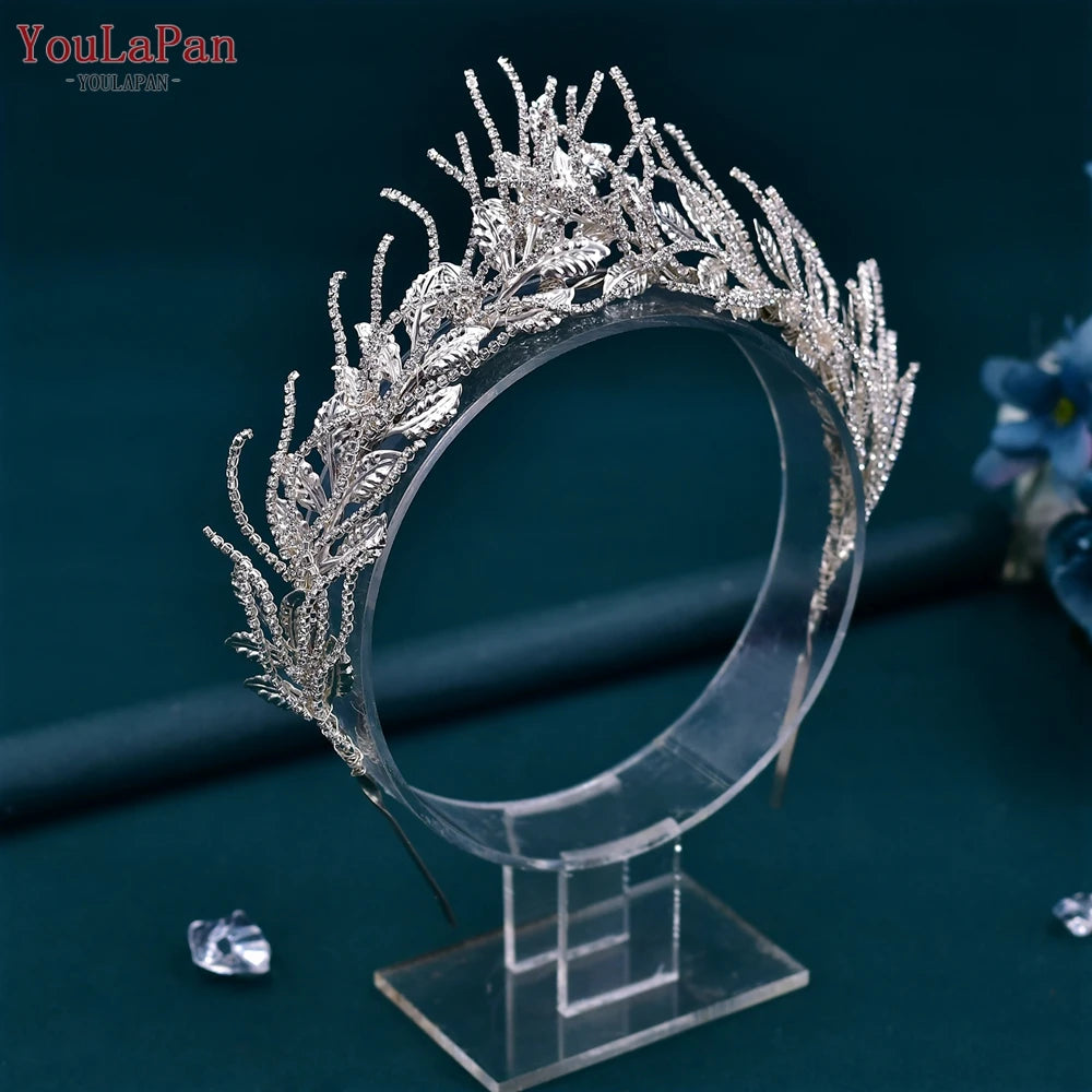 Rhinestones Wedding Crown Handmade Bridal Headband Woman Hair Accessories