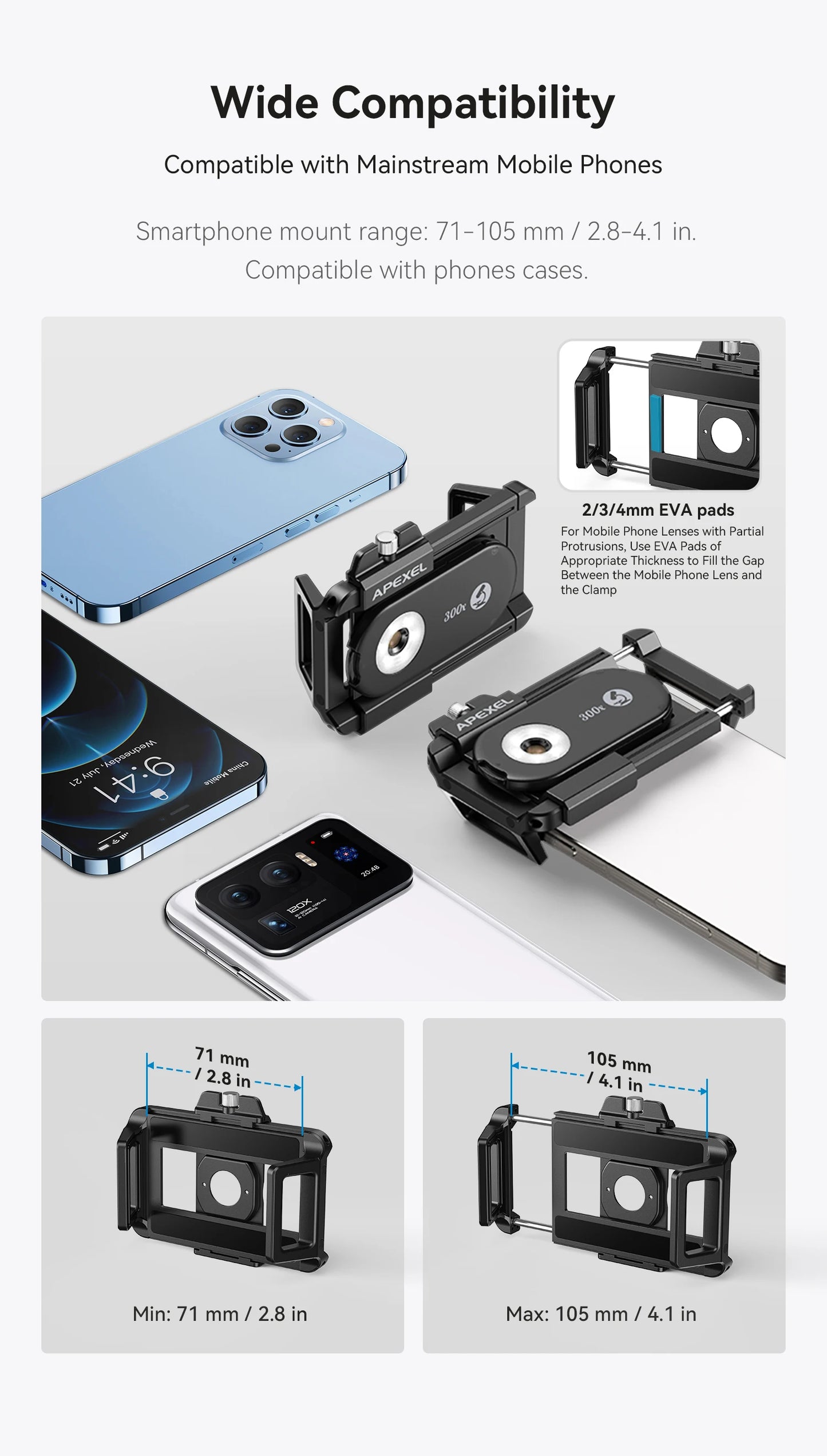300X Smartphone Microscope Lens with LED and UV Light