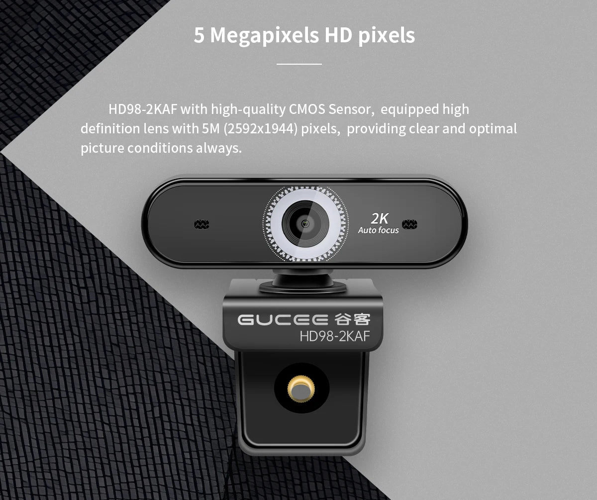 2K UHD Webcam 60fps 10X Zoom USB Web Cam for Pc  Autofocus for Streaming Video Calling Conference Digital Camera Computer