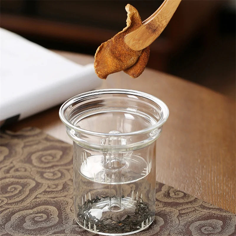 1000ml Embossed High Borosilicate Glass Teapot with Tea Strainer