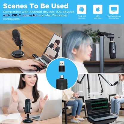 Condenser Wireless Microphone BY-PM500W Professional Mic for PC Laptop Streaming Recording Vocals Voice Gaming Metting