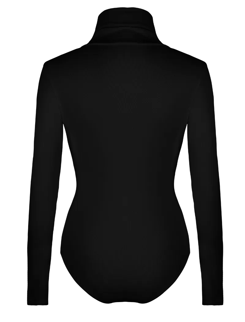 Women Long Sleeve High Collar Bodysuit – Tummy Control Shapewear