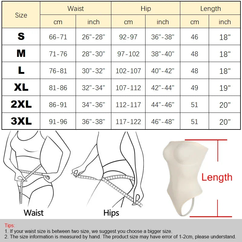 Women Tummy Control Thong Bodysuit – Slimming Compression Shapewear