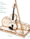 3D Wooden Puzzle Violin Capriccio Model  DIY Gifts Easy Assembly Kits Musical Building