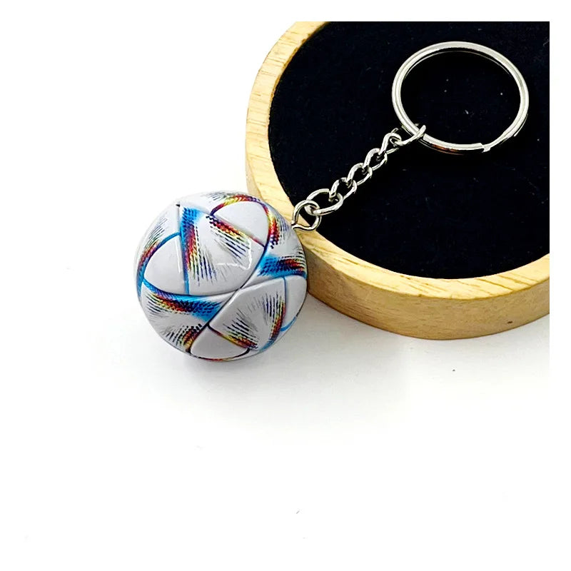 Football Club Soccer Ball Keychain Team Flag Pendant Fan Souvenir Bag Charm