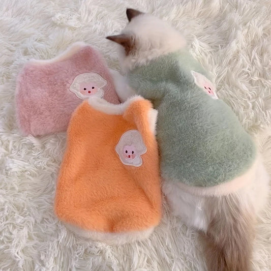 Warm Pet Vest Sweater for Cats and Small Dogs