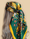 Kerchief Silk Satin Neck Scarf Women Print Hijab Female Square Shawls Wraps office Lady muffler bandanna