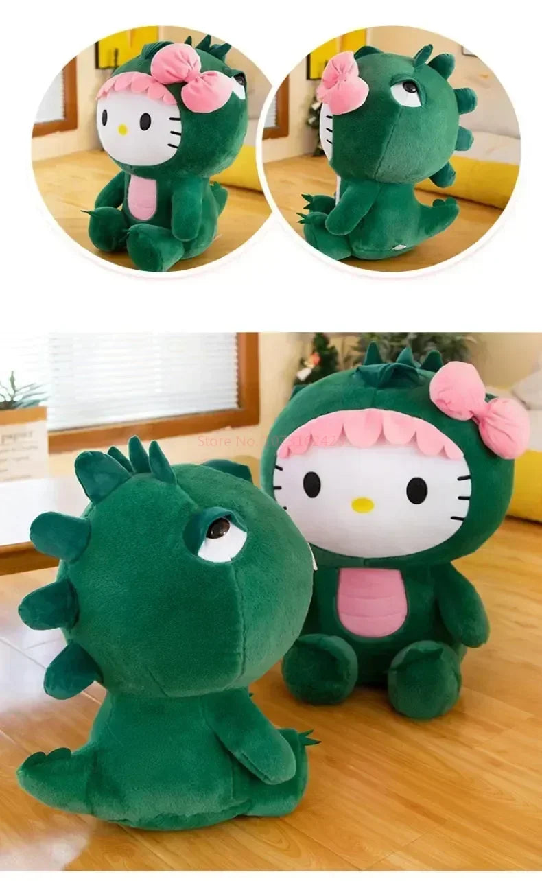 Cartoon Dinosaur Kitty Plush Pillow Soft Stuffed Doll