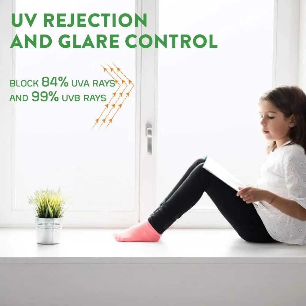 Frosted Window Film Privacy Opaque Non Adhesive Static Glass Stickers for Home Bedroom Bathroom Matte Thermal Windows Rolls