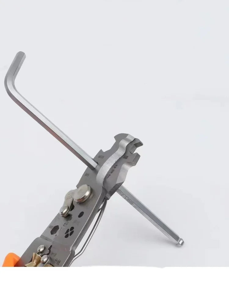28 in 1 Multifunctional Wire Stripper Crimping Pliers Heavy Duty Stripping Pliers Cable Splitting Pulling Winding Cutting Peeler