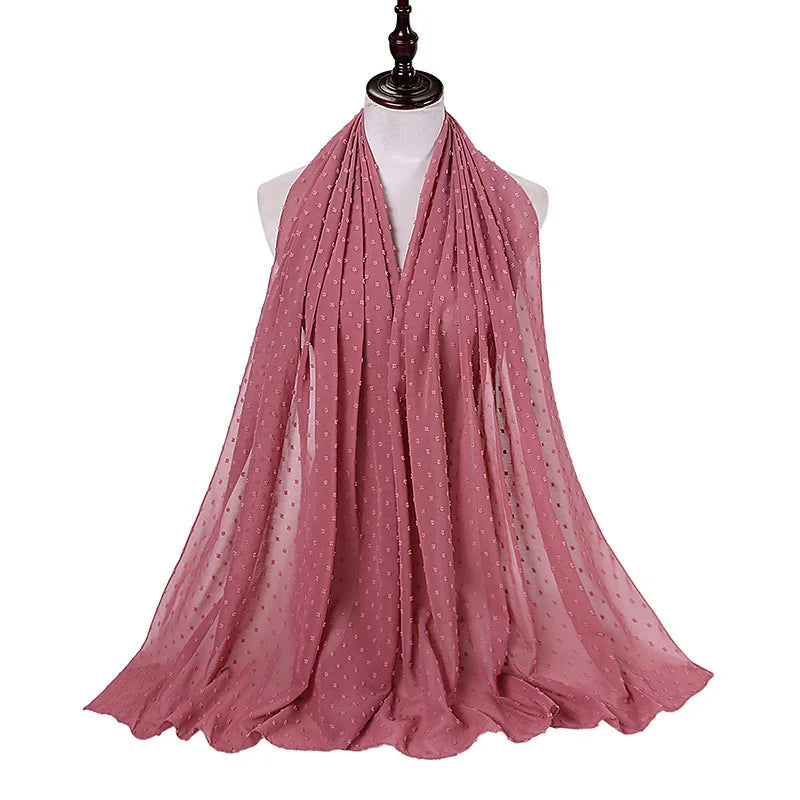 70*175cm Muslim Chiffon Hijab Shawls Scarf Women Solid Color Head Wraps Women Hijabs Scarves Ladies Foulard Femme Muslim Veil
