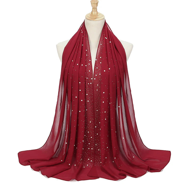 Chiffon Hijabs Scarf Turbans High Quality Chiffon Shawls For Muslim Veil Islamic Malaysian Women Veil Hijabs Scarf Long Shawls