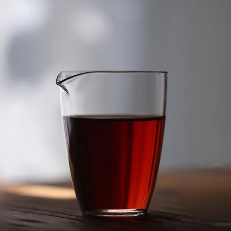 Japanese Style Glass Tea Pitcher Fair Cup Kung Fu Tea Set Chahai Borosilicate Glass Serving Teacup Coffee Pot Wine Jug Milk Cup