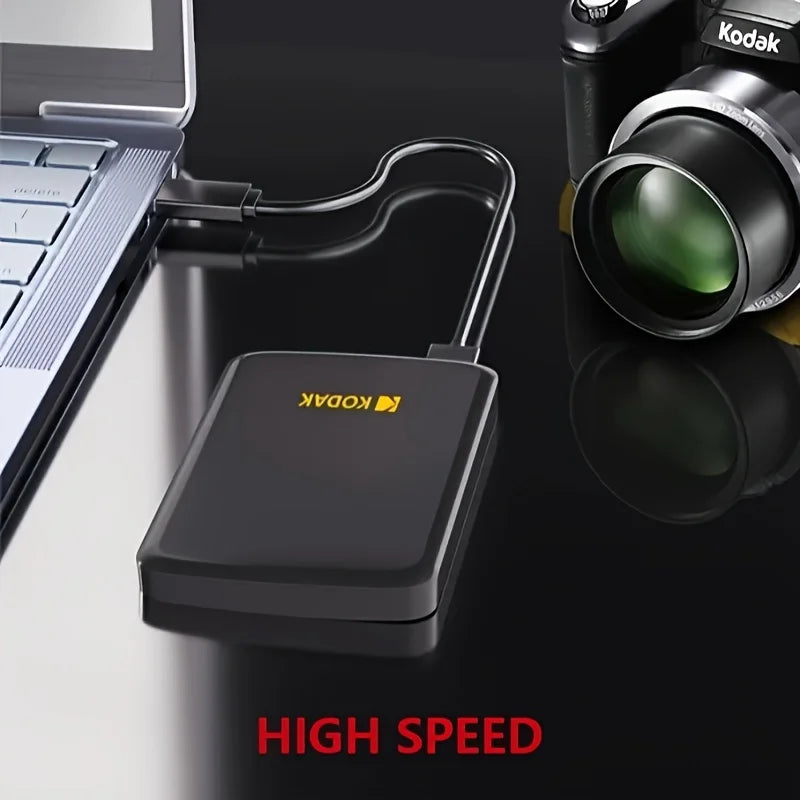 KODAK P150 Portable Hard Drive 500GB External HDD 5Gbps High Speed 130MB/s 2.5inch USB3.0 Gaming HDD for PS5/PS4/Switch/Laptop