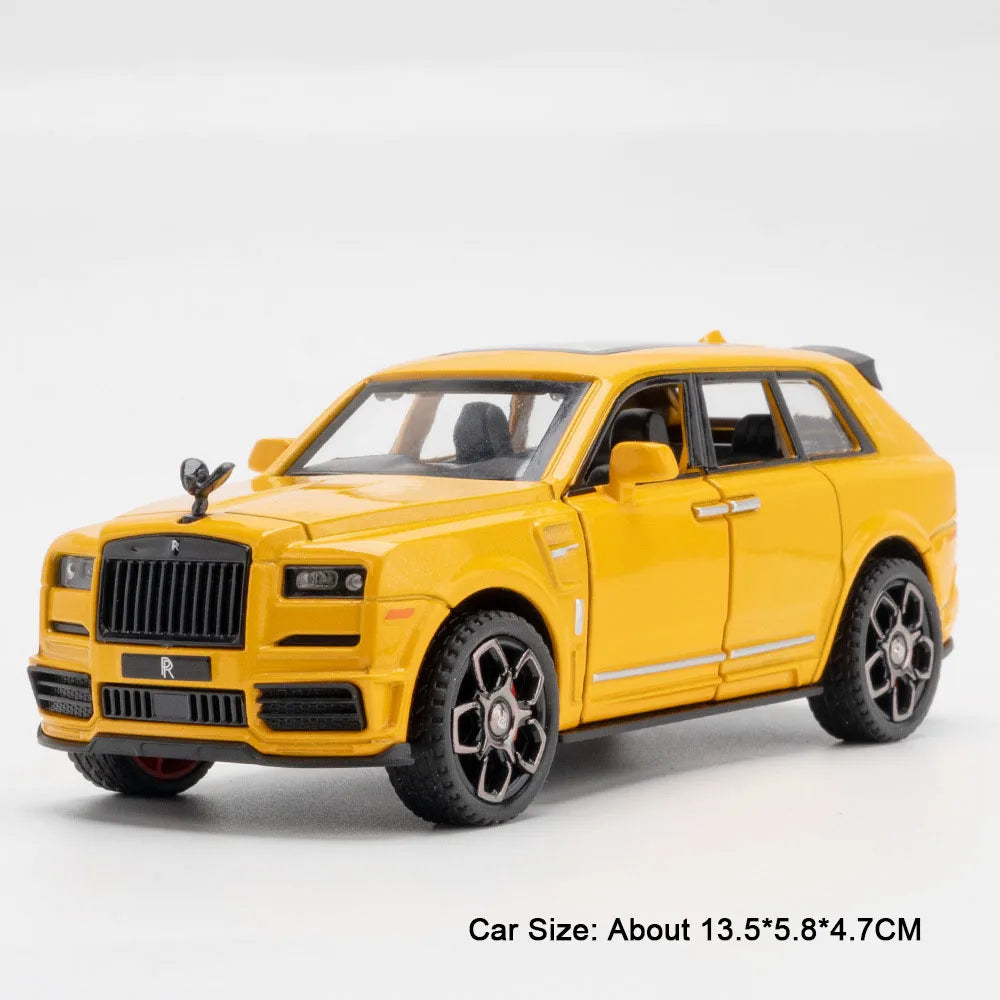 1:36 Rolls-Royce Cullinan 911 Alloy Miniature Model Diecast Toys Car Doors Opened Sound Light Pull Back Vehices Cars Decorations