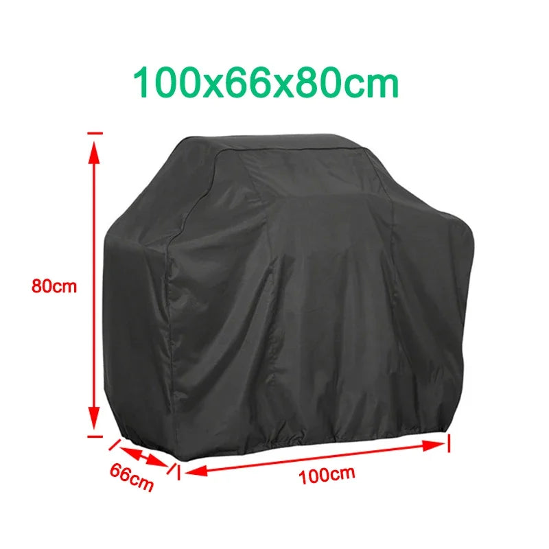 BBQ Grill Cover Waterproof Heavy Duty 190T/210D Anti-Dust Barbecue Protector with Storage Bag