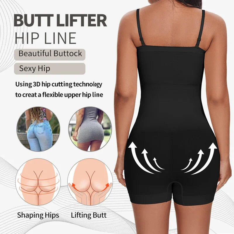 Seamless Strapless Bodysuit Off Shoulder Tube Top Women Shorts Shapewear Tummy Control Body Shaper Fajas Skinny Underwear