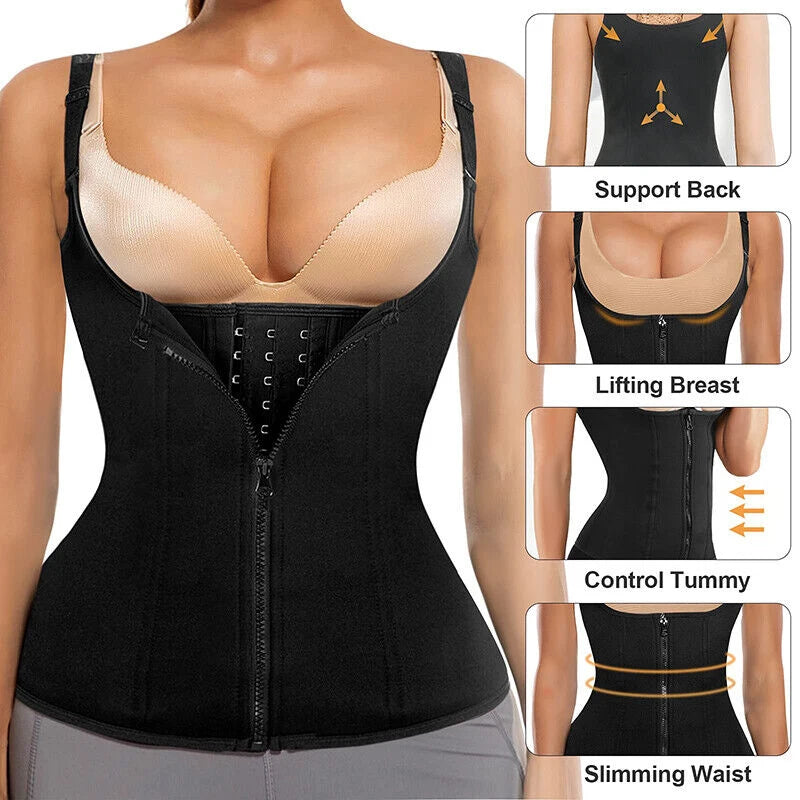 Sweat Waist Trainer Vest Slimming Corset for Weight Loss Body Shaper Sauna Suit Compression Shirt Belly Girdle Tops Shapewear