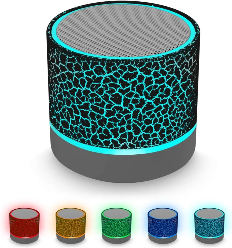 2024 new cracked speaker Portable Wireless Mini Bluetooth Speaker,AICase Super Bass Stereo Rechargeable Speaker with LED Lights