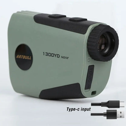 USB Type-C Rechargeable Laser Golf Rangefinder Hunting 1300 750 yard Telescope With Flag-Lock Vibration Distance Meter