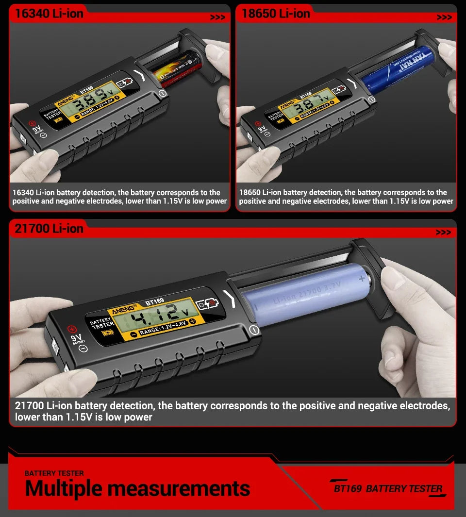 Universal Battery Tester 9V 1.5V Button Cell Test LCD Battery Indicator Gauge Checker Household Analyzer Meter Tools