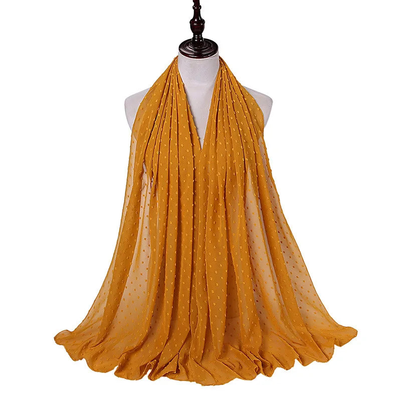 70*175cm Muslim Chiffon Hijab Shawls Scarf Women Solid Color Head Wraps Women Hijabs Scarves Ladies Foulard Femme Muslim Veil
