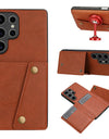 Multi Card Holders Wallet Case for Samsung S25 S24 S23 S22 Ultra Leather Back Phone Cover Cases