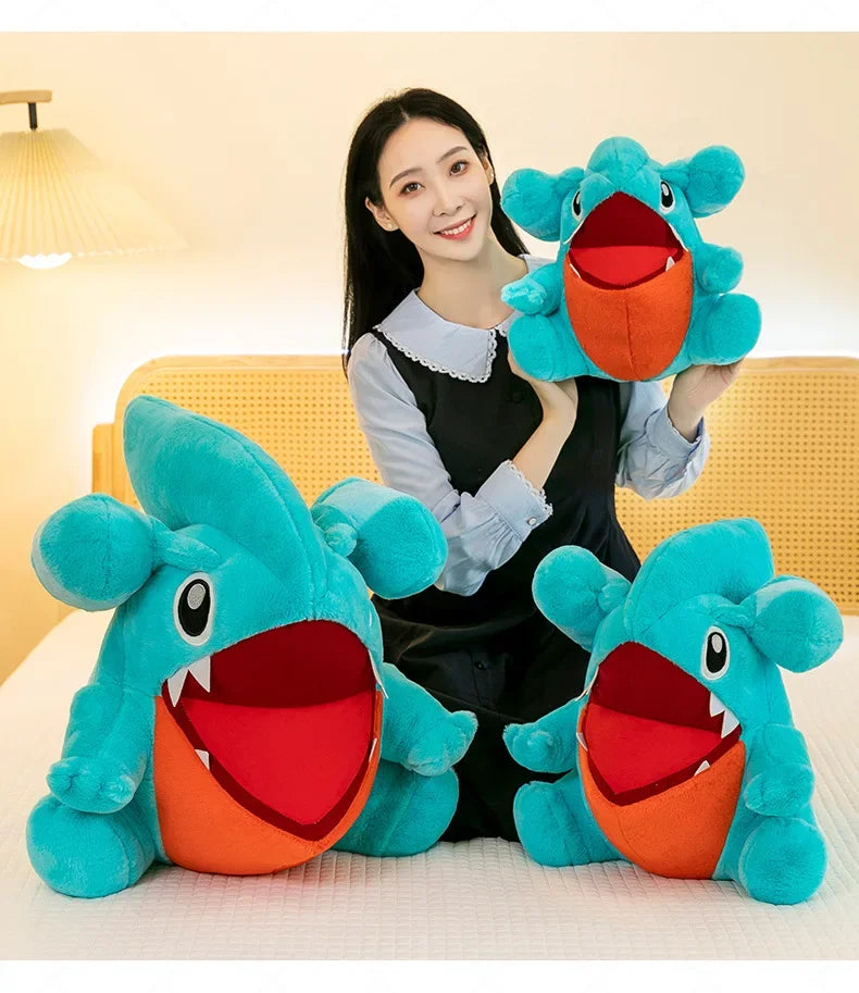 30/55cm Gible Pokemon Plush Toys Large Anime Doll Pillow Cartoon Griknot Gabite Pokémon Plushie Stuffed Gift for Kids Christmas