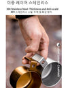 Portable Outdoor Travel Camping Tea Coffee Mug Cup 304 Stainless Steel Water Cup for Picnic Hiking