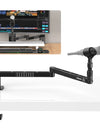 Low Level Microphone Stand 360° Adjustable Foldable Microphone Arm for Live-streaming Video Recording