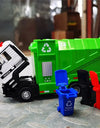 1:50 Electric Vacuum Cleaner Sweeper Garbage Truck Model Toy Alloy Diecast Light Sound Engineering Vehicle Gifts for