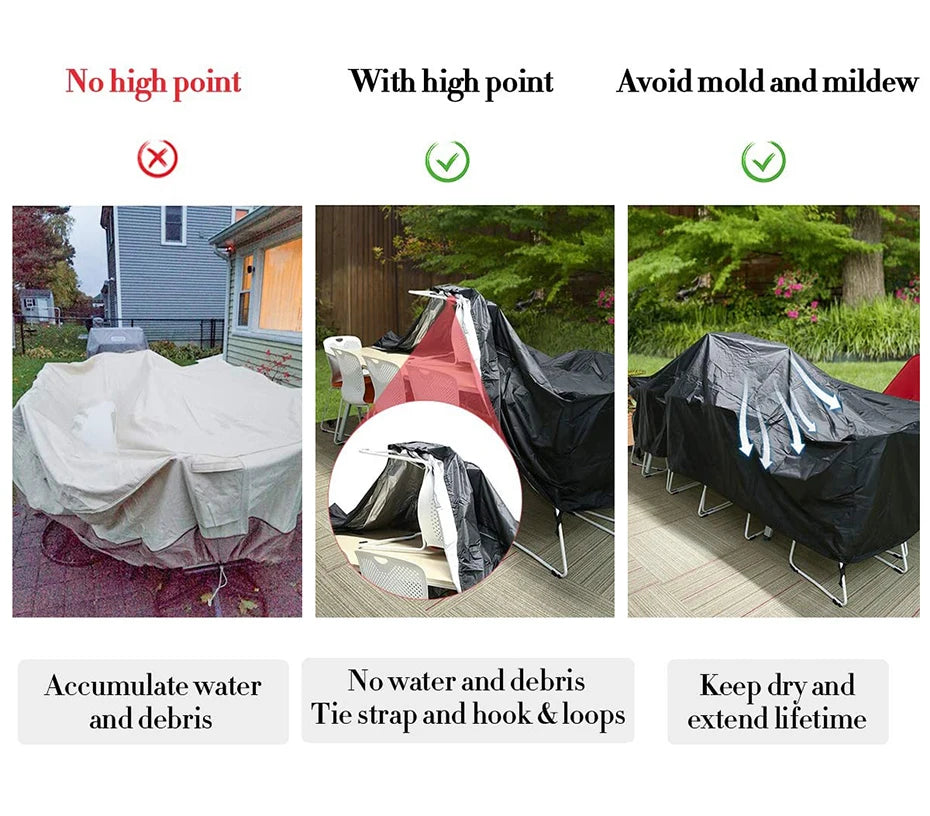 210D Waterproof Garden Furniture Cover Outdoor Patio Sofa Table Chair UV Dust Rain Snow Protector