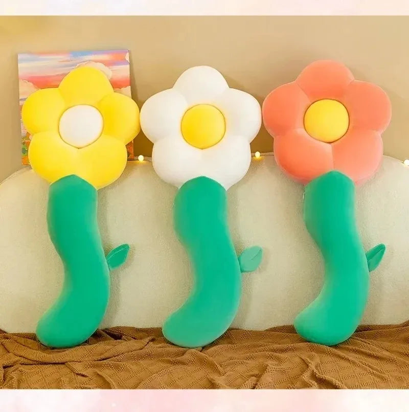 Long Sunflower Plush Body Pillow Cute Large Flower Stuffed Cushion Sofa Decorative Stuffed Body PillowBed Sleeping Back Cushion