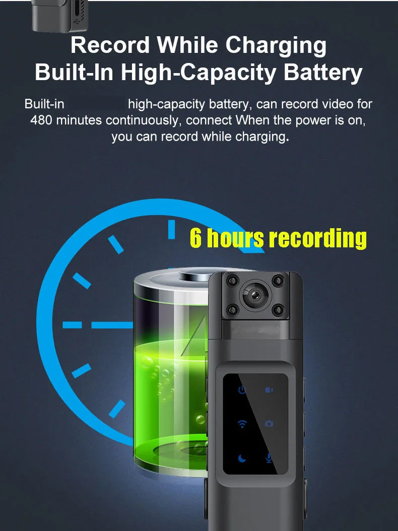 WIth Wifi Hotspot Mini Camera 1080P Portable Digital Video Recorder Body Camera Night Vision DVR Miniature Camcorder