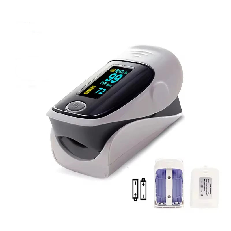 Finger Pulse Oximeter OLED Blood Oxygen Saturation Heart Rate Monitor Oxymeters Medical With Respiratory Digital Oximeter