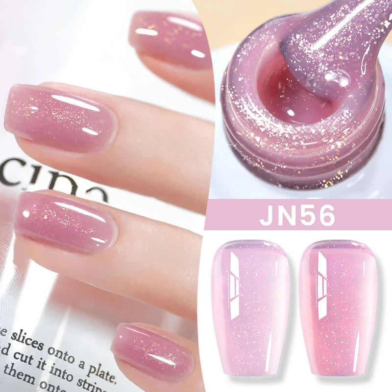 10ml Jelly Nude Gel Nail Polish Autumn Amber Semi Transparent Manicure Soak off UV LED Nails Gel Varnish