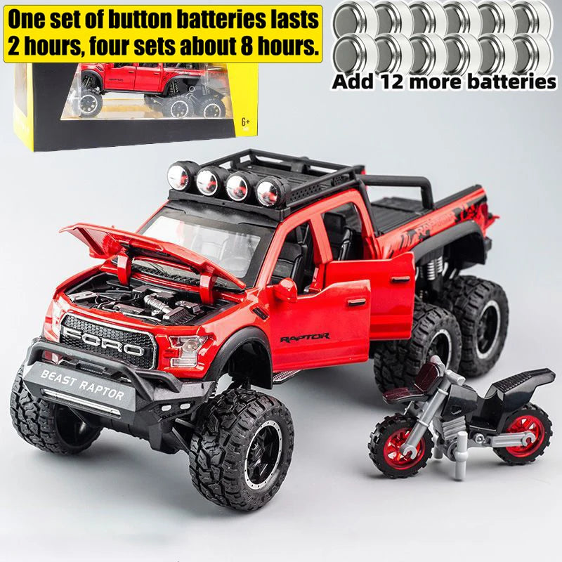 1:28 F150 Off Road Pickup Truck Alloy Diecast Model Car High Simulation Collections Home Trendy Toy Birthday Gift For Friend Boy