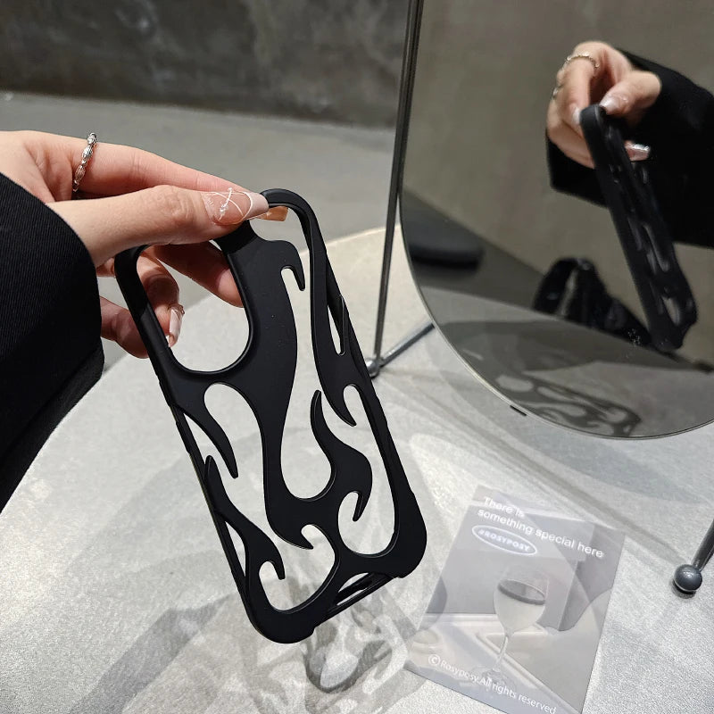 Plating Solid Color Matte Hollow Out Heat Dissipation Phone Case For Samsung S24 Ultra S23 Ultra Cover