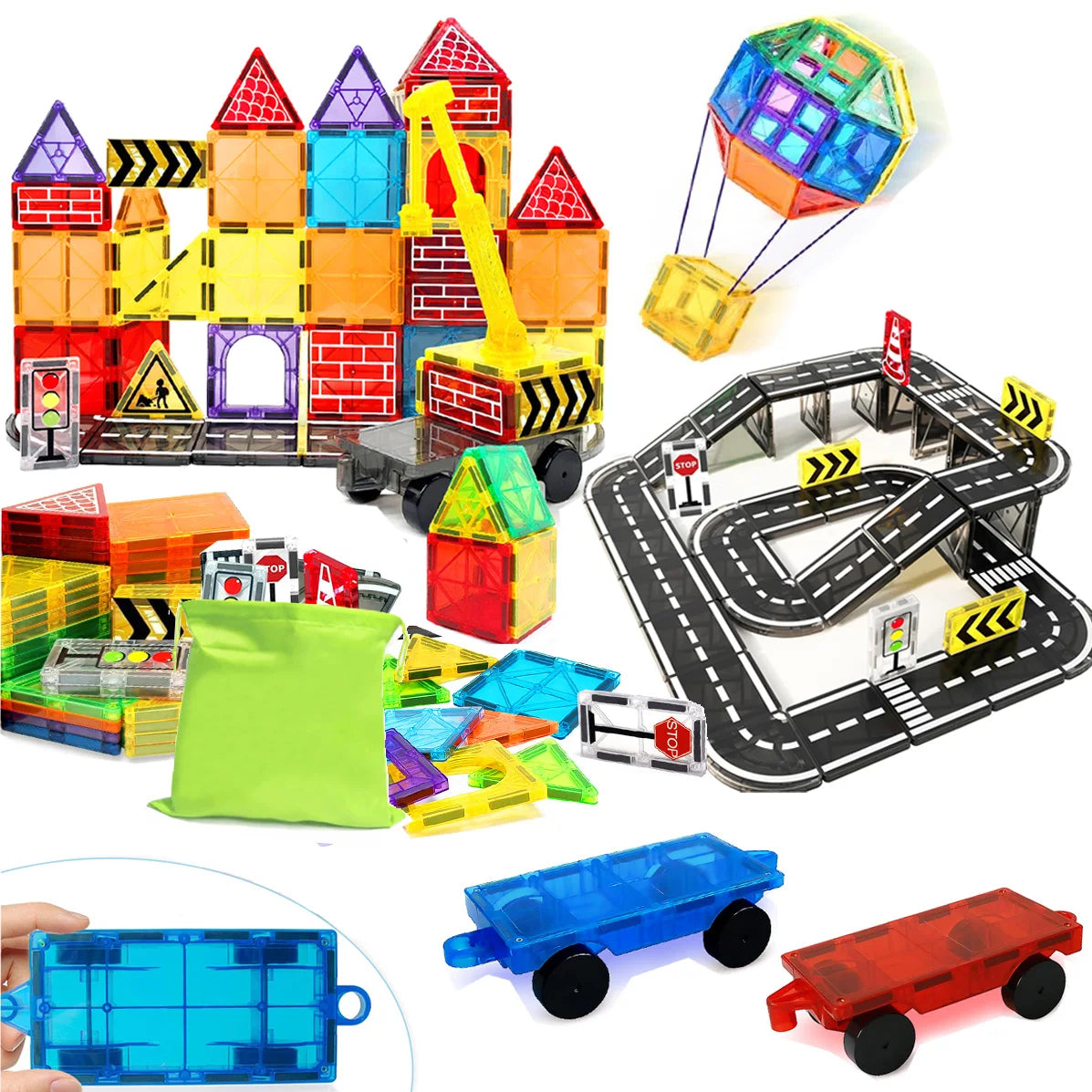 Building Blocks set with car assembly toys  Montessori Educational Game Toys for Boys Girls Gifts