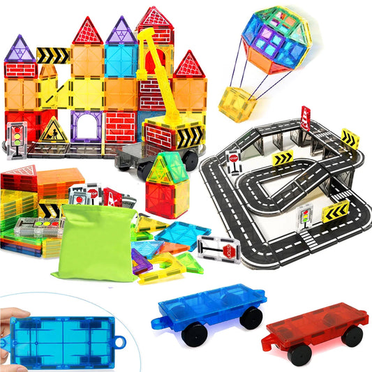 Building Blocks set with car assembly toys  Montessori Educational Game Toys for Boys Girls Gifts