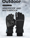 Winter Warm Mountain Snowboard Gloves Men Women Cold Snow Skiing Mittens Waterproof Snowmobile Handschoemen Black M L XL