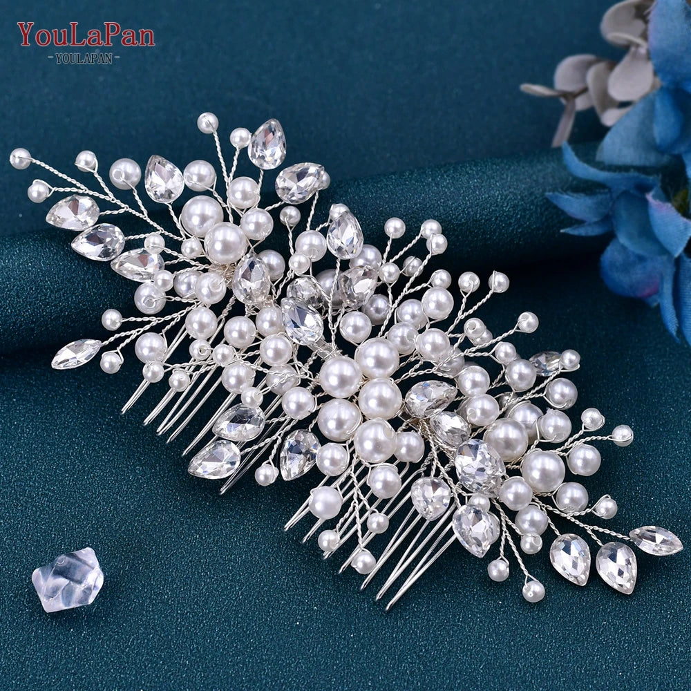 Pearl Hair Comb for Bride Wedding Headwear Hair Ornaments Accessories Hair Clip