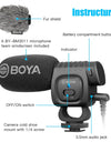 On Camera Cardioid Condenser Microphone Audio Video Mic for Canon Nikon DSLR PC Smartphone Live Streaming Vlog