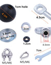 Gym Cable Steel Wire Rope Accessories Cable Machine Fitness Equipment Exercise Metal Limit Ball Terminals Gasket