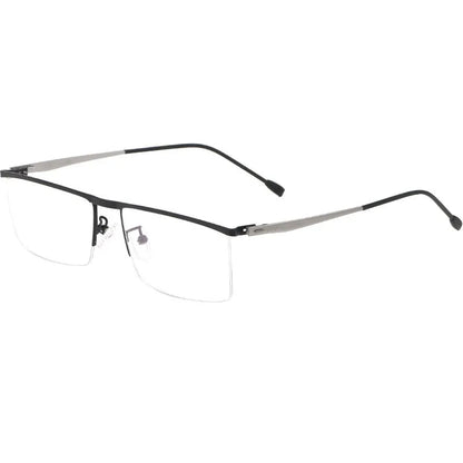 Business Screwless Design Half-Frame Eyewear Men's Small Face Myopia Optical Prescription Eyeglasses Frame